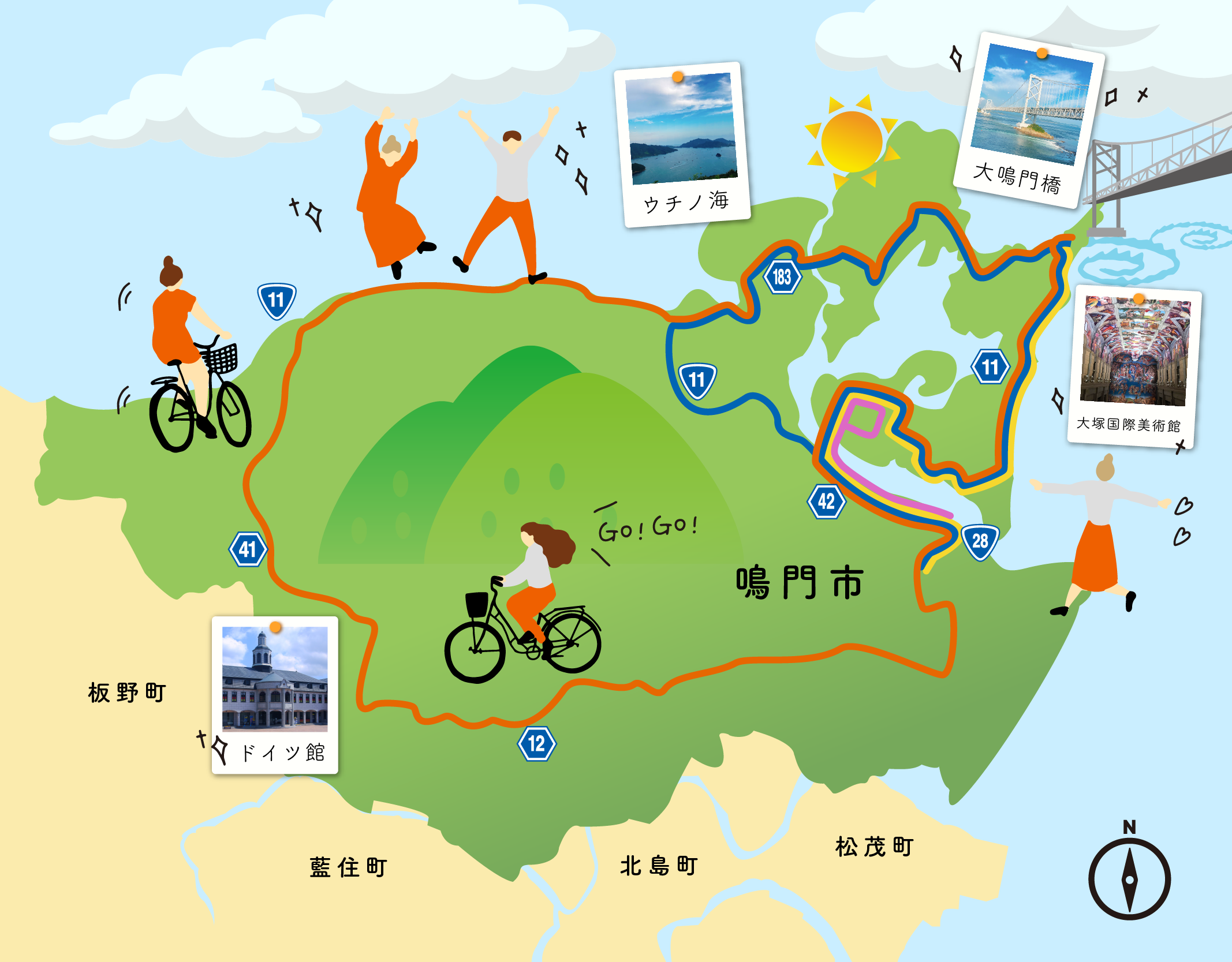 サイクリングコースマップ